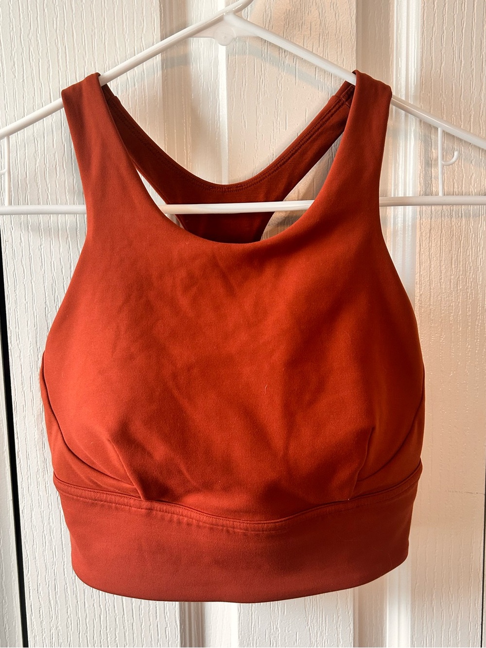 Lululemon Wunder Train Longline Bra Rock High Neck LW2CNS Brown Red Size 8